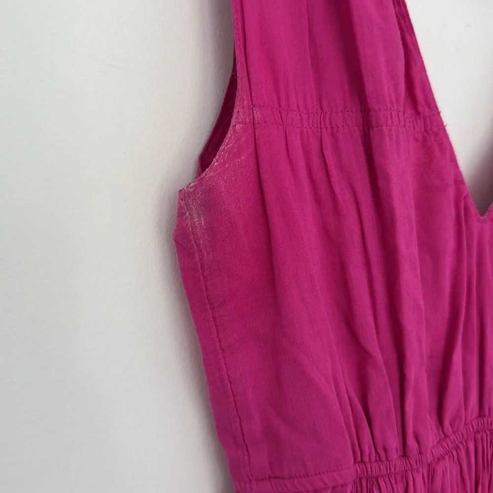 Abercrombie & Fitch Sleeveless Tie Front Maxi Dress, Pink - Size M - Picture 5 of 10